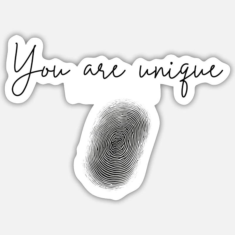 Vous êtes unique - Sticker taille S (10 x 10 cm) - blanc mat