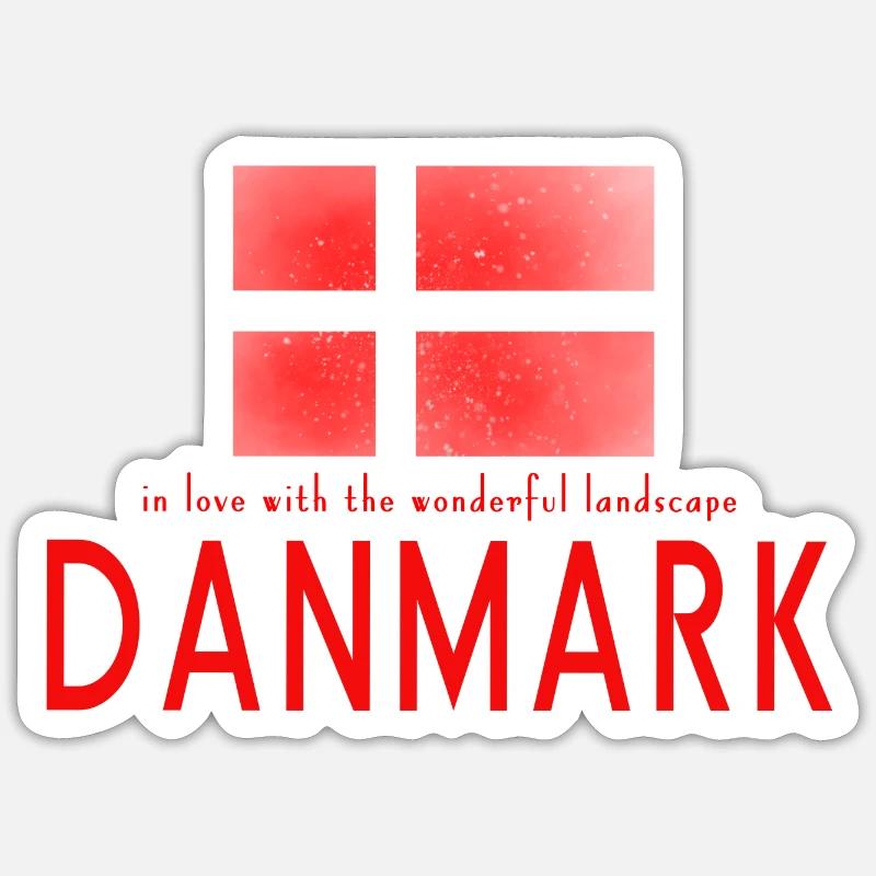 Danmark, Denmark - Sticker size S (10 x 10 cm) - white matte