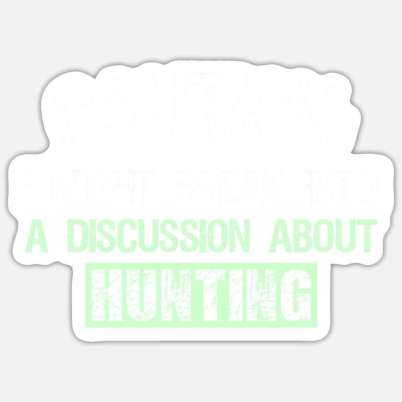 Caution - Sticker size S (10 x 10 cm) - white matte