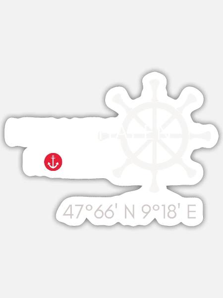Heimathafen Konstanz - Sticker Größe S (10 x 10 cm) - Mattweiß