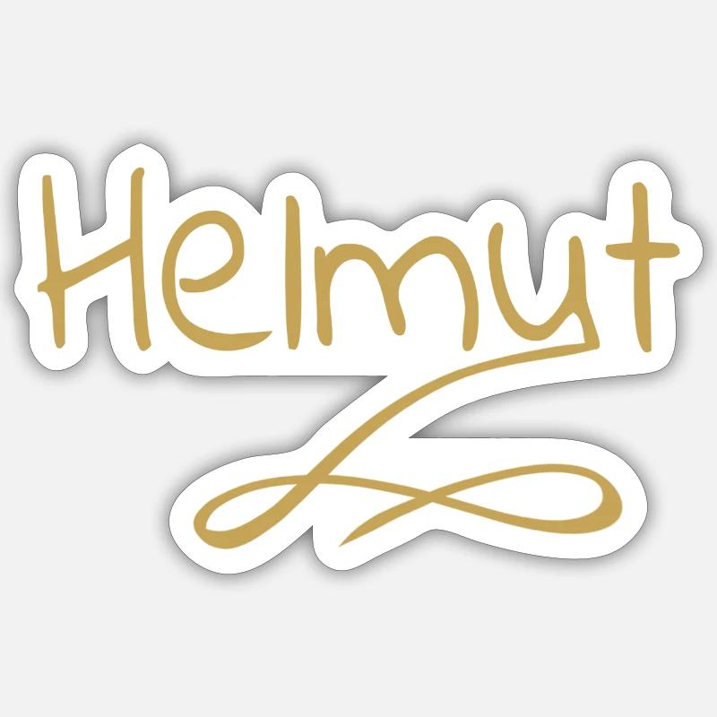 First name Helmut - Sticker size S (10 x 10 cm) - white matte
