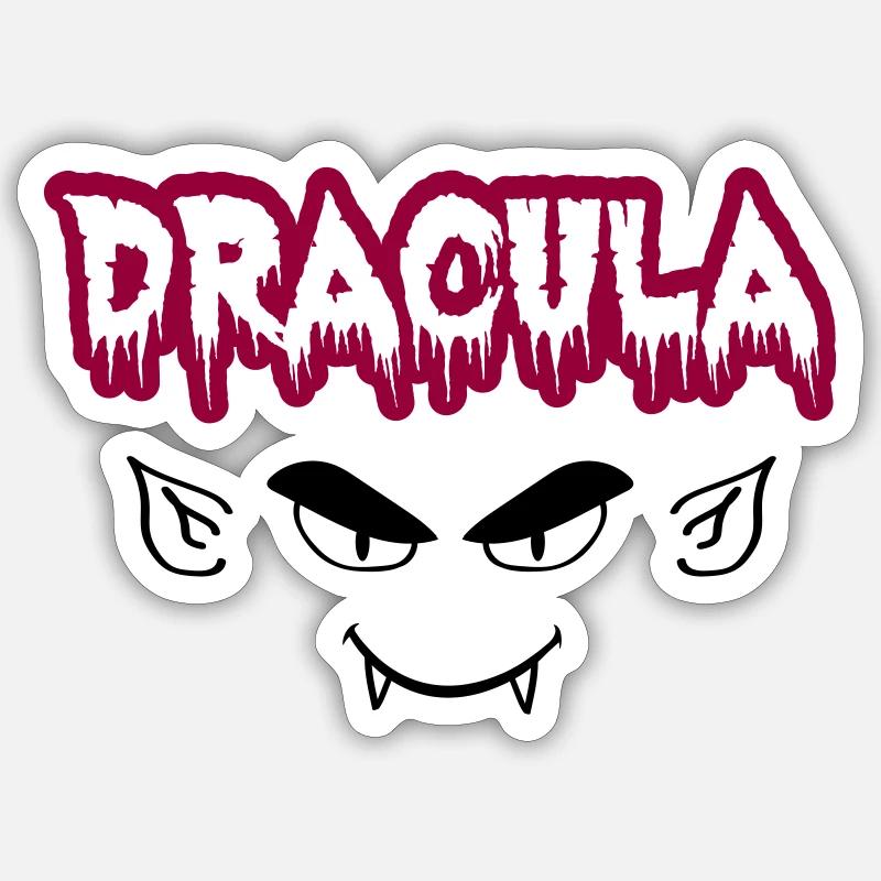Dracula - Sticker size S (10 x 10 cm) - white matte