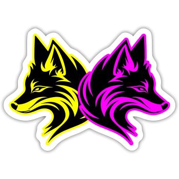 Fox Animal - Sticker size S (10 x 10 cm) - white matte - Front