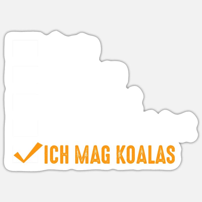 Koalabär Koala - Sticker Größe S (10 x 10 cm) - Mattweiß