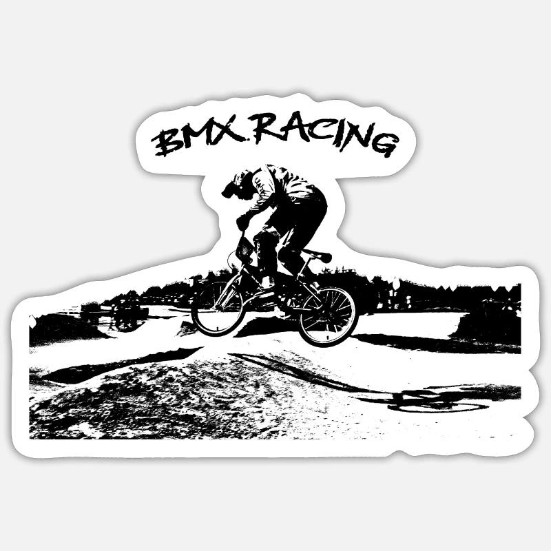 BMX - Sticker Größe S (10 x 10 cm) - Mattweiß