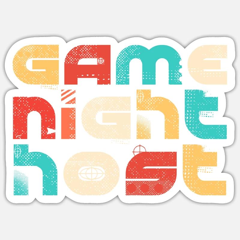 Gamenight Host - Sticker size S (10 x 10 cm) - white matte