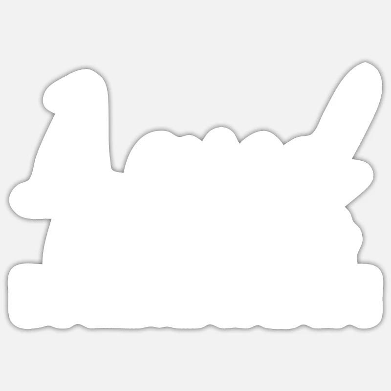 Aimé par un dalmatien - Sticker taille S (10 x 10 cm) - blanc mat