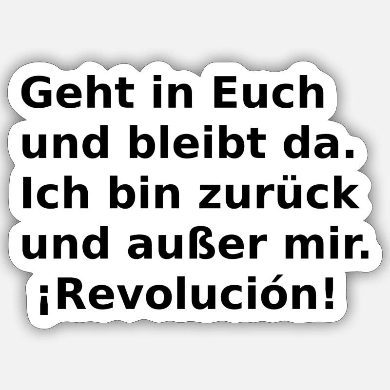 Revolución - Sticker Größe S (10 x 10 cm) - Mattweiß