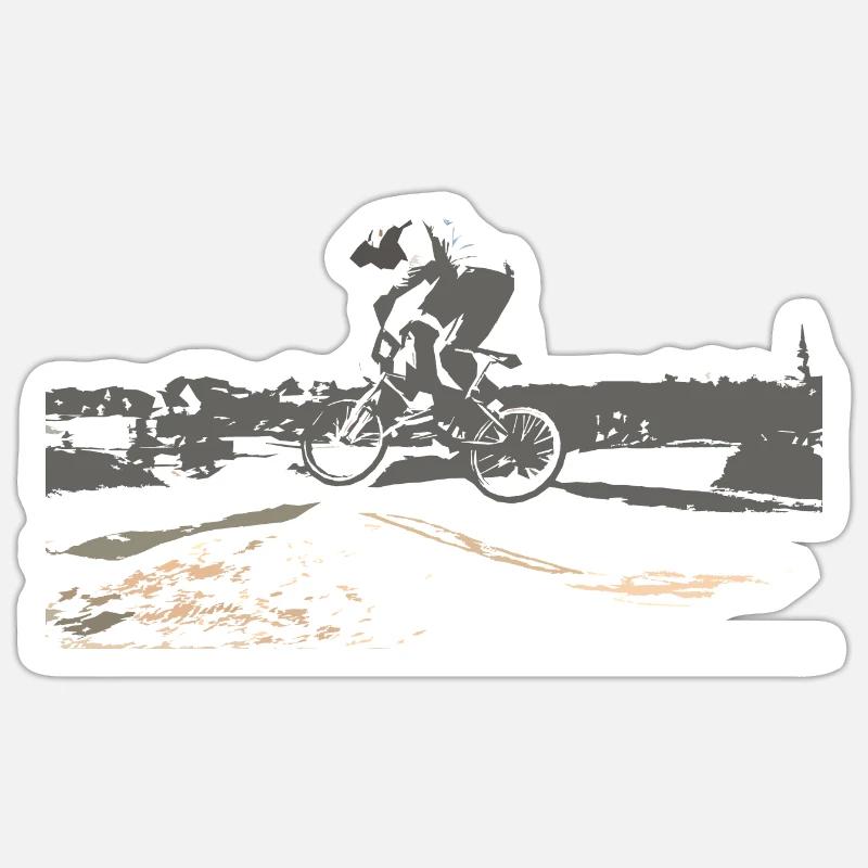 BMX - Sticker size S (10 x 10 cm) - white matte
