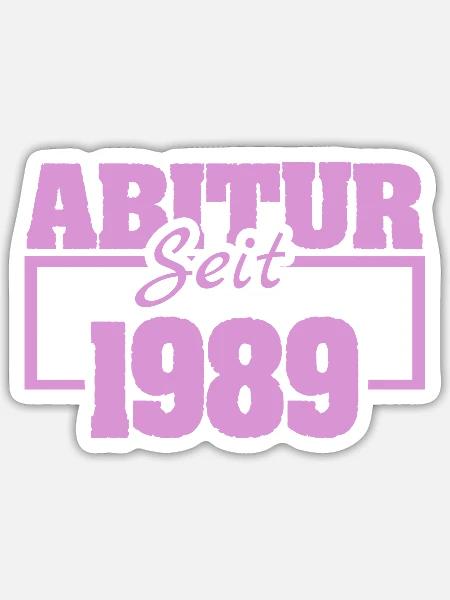 Matura 1989 - Sticker Größe S (10 x 10 cm) - Mattweiß