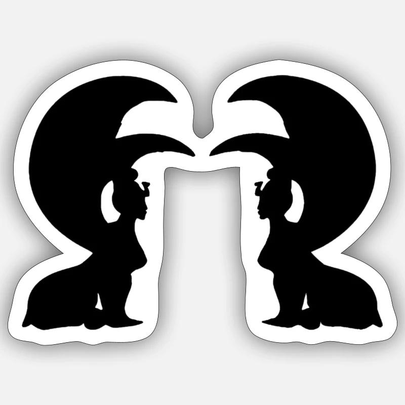 DIE UNENDLICHE GESCHICHTE SPHINX GATE BLACK Sticker Größe S (10 x 10 cm)