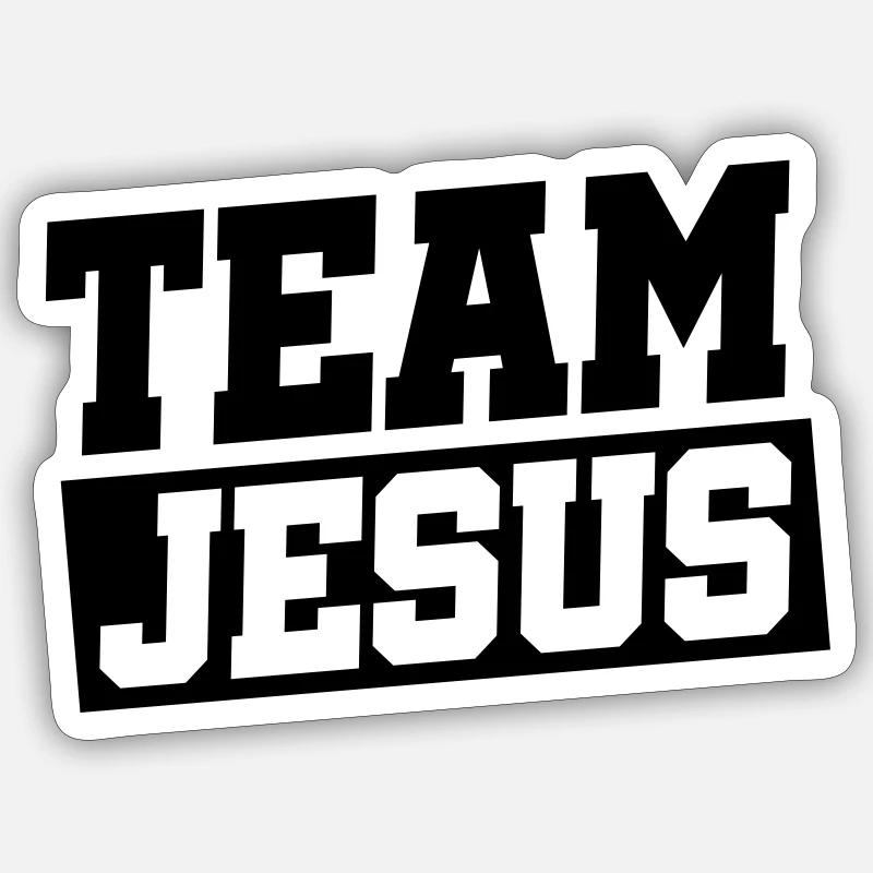 L’équipe de Jésus - Sticker taille S (10 x 10 cm) - blanc mat