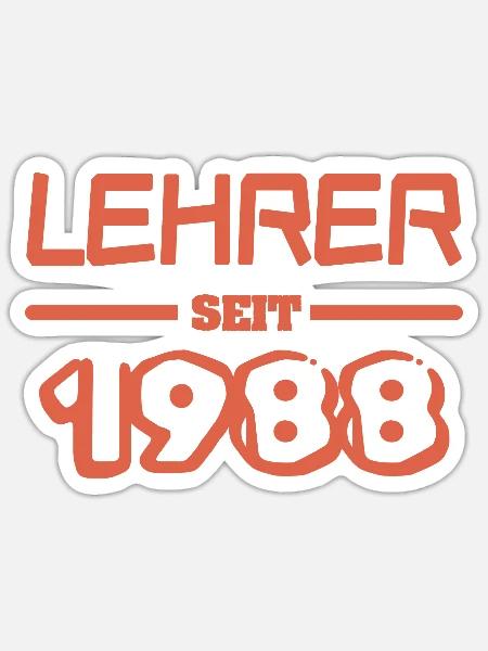 1988 1988 - Sticker Größe S (10 x 10 cm) - Mattweiß
