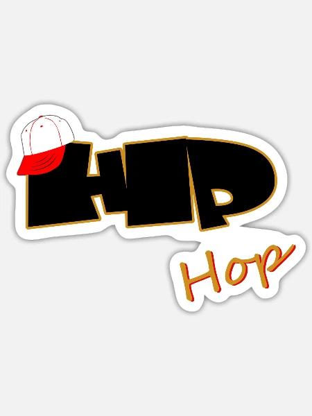 Hip Hop - Sticker Größe S (10 x 10 cm) - Mattweiß