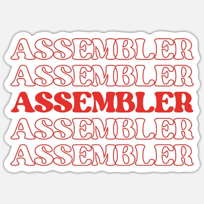 Assembler Fabricator Assembler Constructor Maker Sticker size S (10 x 10 cm)