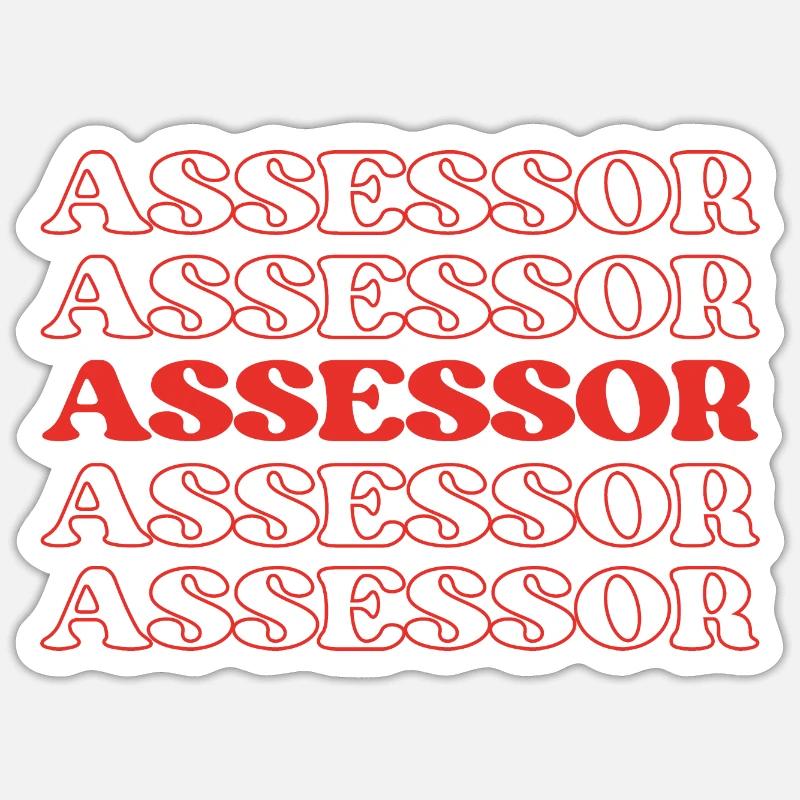 Évaluateur Évaluateur Évaluateur Estimateur - Sticker taille S (10 x 10 cm) - blanc mat