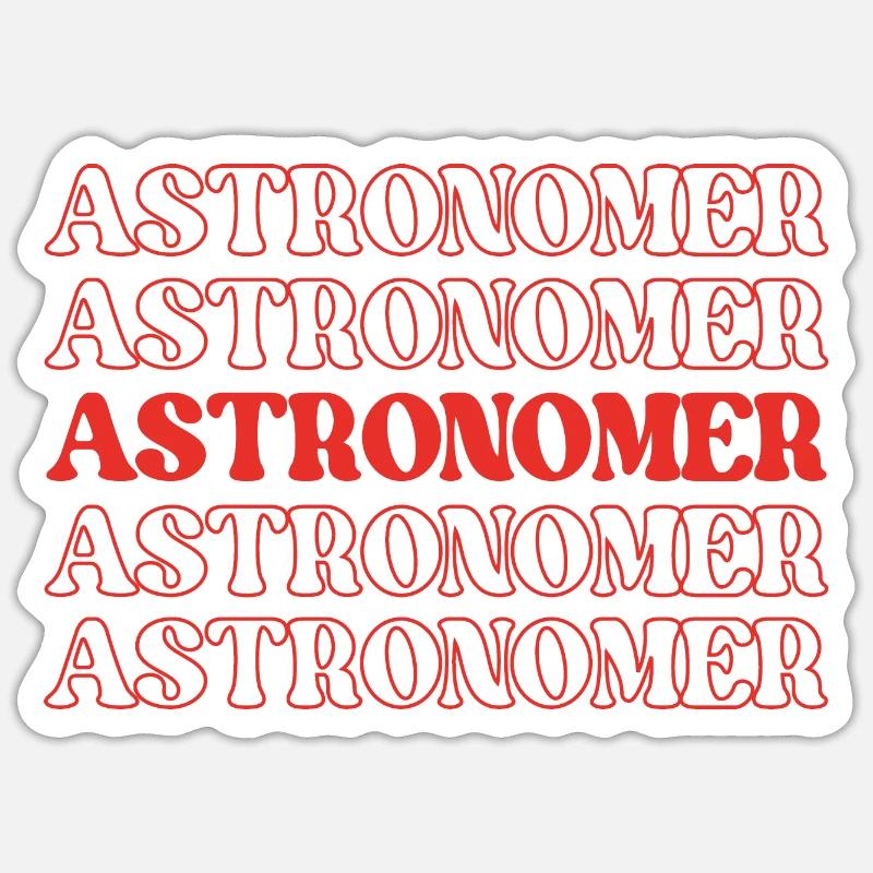 Astronomer Stargazer Celestial observer Sticker size S (10 x 10 cm)