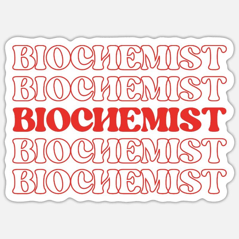 Biochemist Biomedical Scientist Molecular - Sticker size S (10 x 10 cm) - white matte