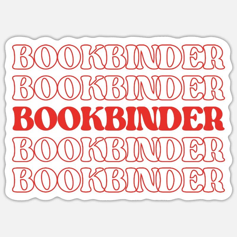 Buchbinder Buchbinder Buchflicker Buchflicker Sticker Größe S (10 x 10 cm)