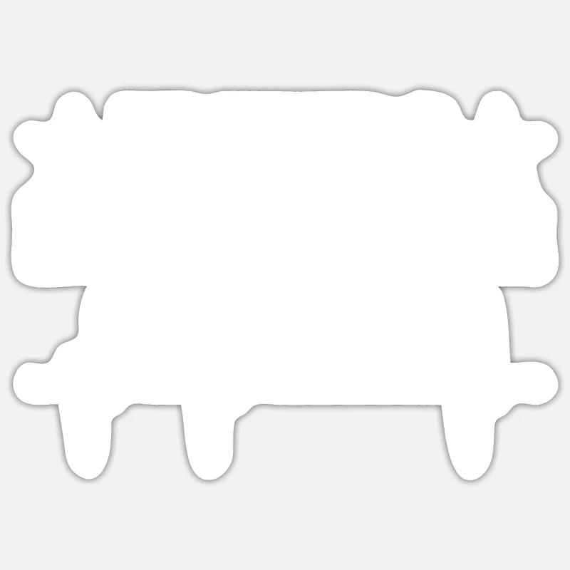Hund - Sticker Größe S (10 x 10 cm) - Mattweiß