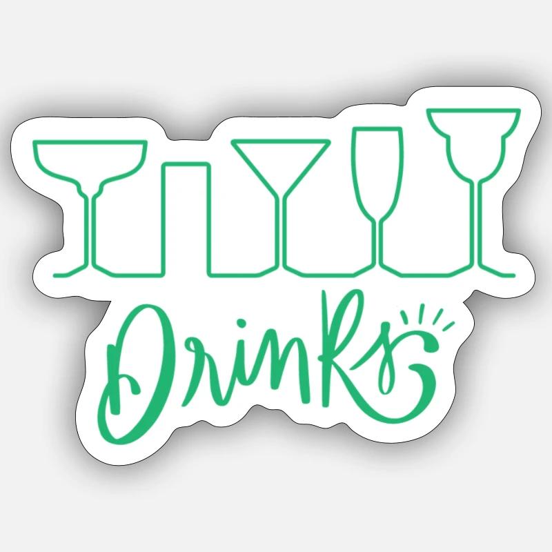 Beverages Galore Drinks Sticker size S (10 x 10 cm)