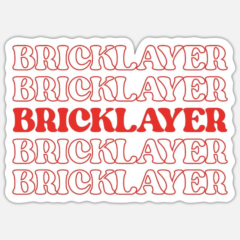 Bricklayer Stonemason Bricklayer Brick Worker Sticker size S (10 x 10 cm)