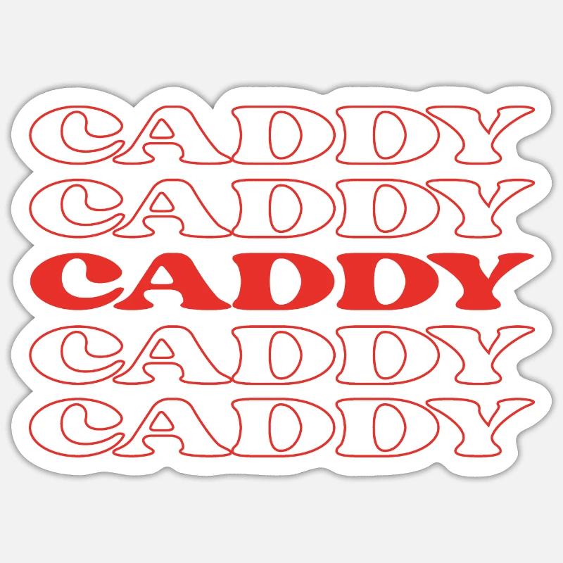 Caddy Golf Assistant Golf Caddie Caddy Golf Helper Sticker taille S (10 x 10 cm)