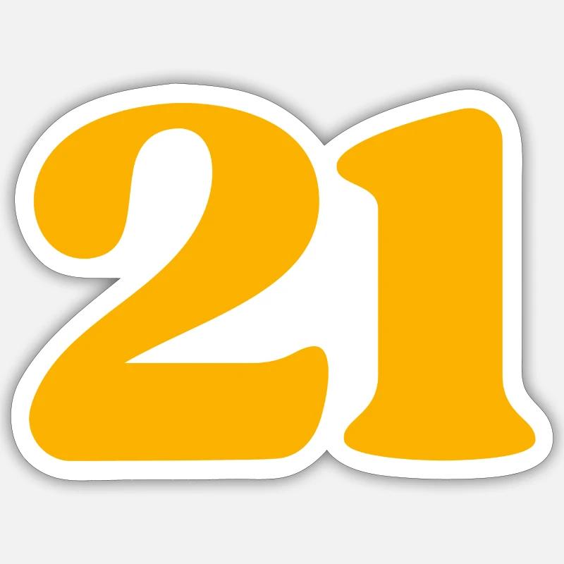 21 - Sticker taille S (10 x 10 cm) - blanc mat