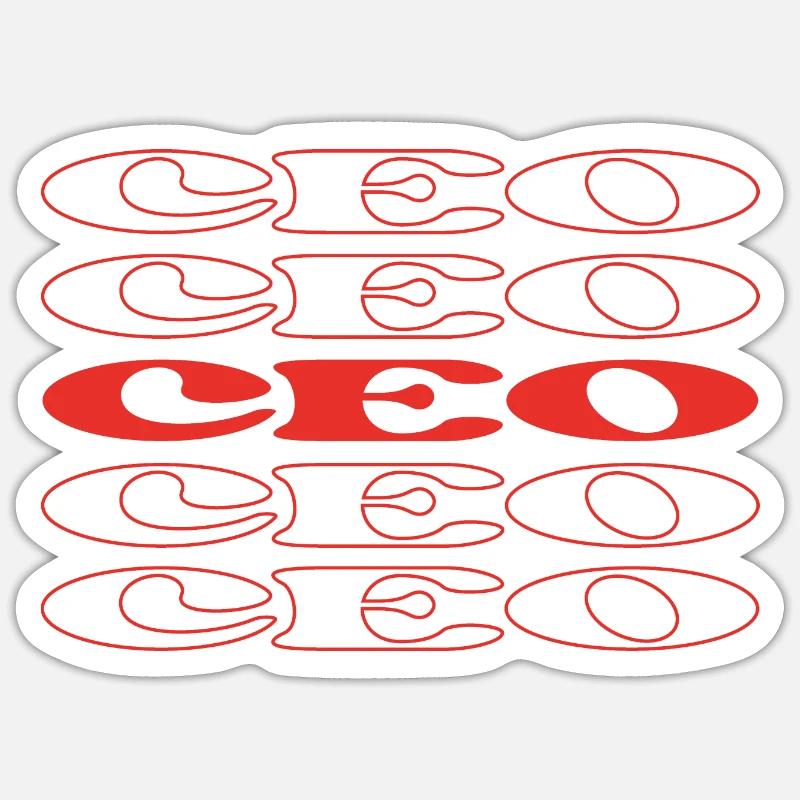 Chef de la direction Chef de la direction Chef de la direction Sticker taille S (10 x 10 cm)