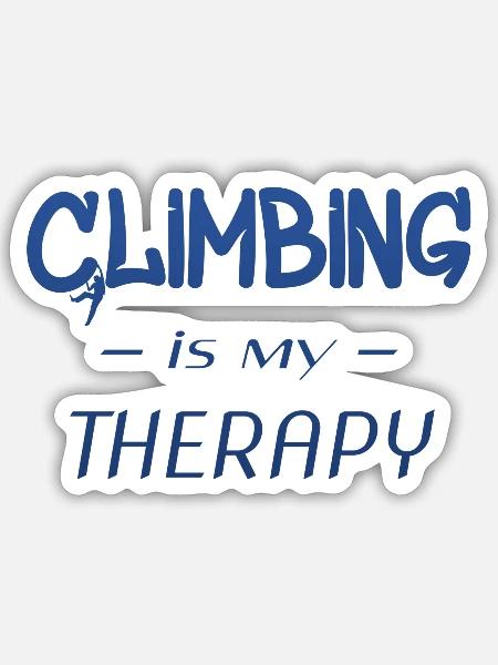 Climbing - Sticker Größe S (10 x 10 cm) - Mattweiß
