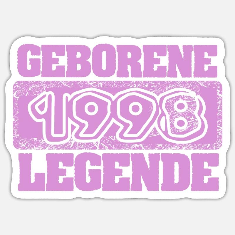 Cadeau d’anniversaire 1998 - Sticker taille S (10 x 10 cm) - blanc mat
