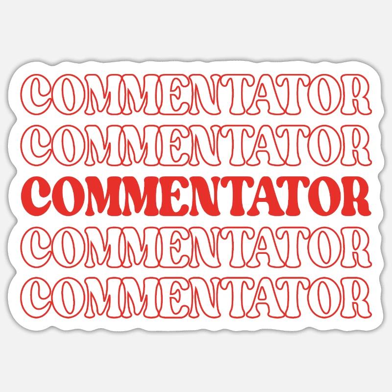 Commentator Broadcaster Announcer Broadcaster Sticker size S (10 x 10 cm)