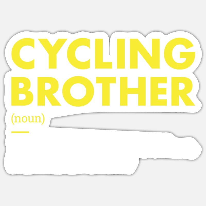 Sport Frère Cyclisme - Sticker taille S (10 x 10 cm) - blanc mat