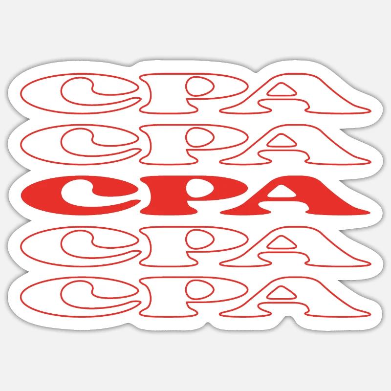 Comptable CPA Expert-comptable agréé Sticker taille S (10 x 10 cm)