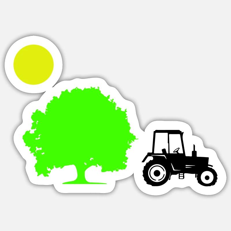 tractor - Sticker size S (10 x 10 cm) - white matte