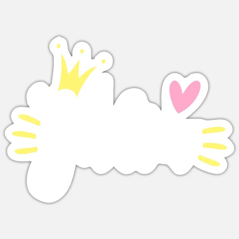 Julia Name Crown - Sticker size S (10 x 10 cm) - white matte