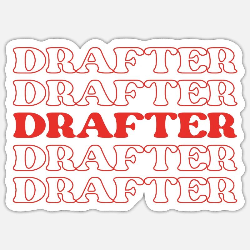 Drafter Draftsperson Designer Planner Draftsman Sticker size S (10 x 10 cm)
