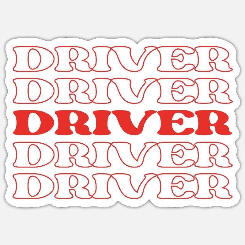 Fahrer, Chauffeur, Autofahrer, Operator, Pilot Sticker Größe S (10 x 10 cm)