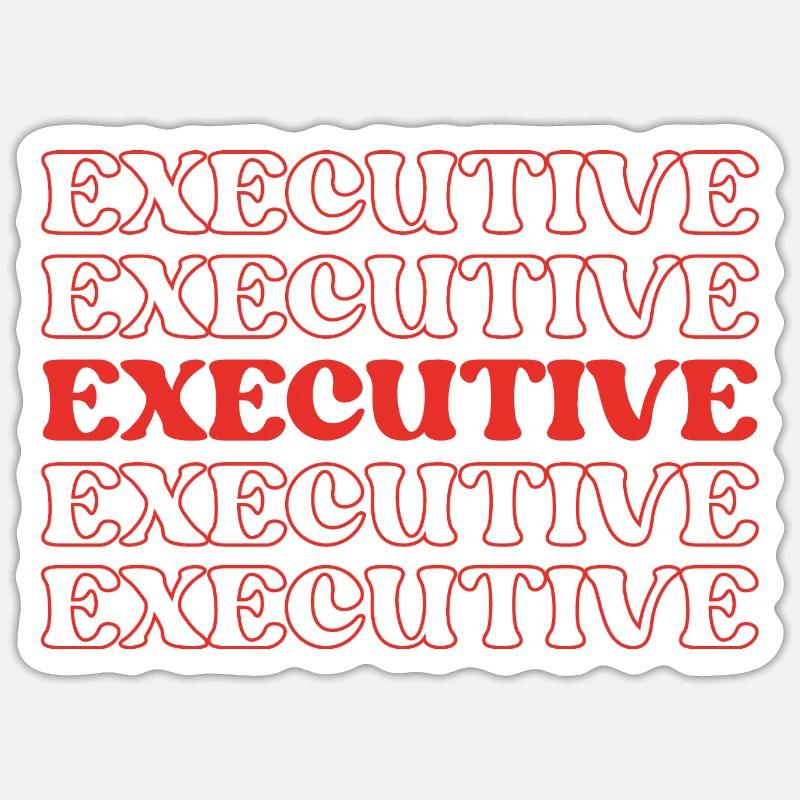 Executive Leader Chief Head Supervisor Manager - Sticker Größe S (10 x 10 cm) - Mattweiß