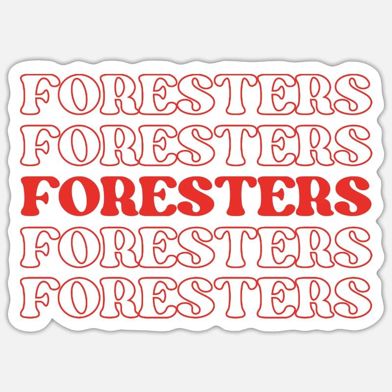 Citations drôles d’appréciation de Foresters - Sticker taille S (10 x 10 cm) - blanc mat