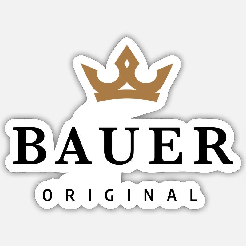 Bauer - Sticker Größe S (10 x 10 cm) - Mattweiß