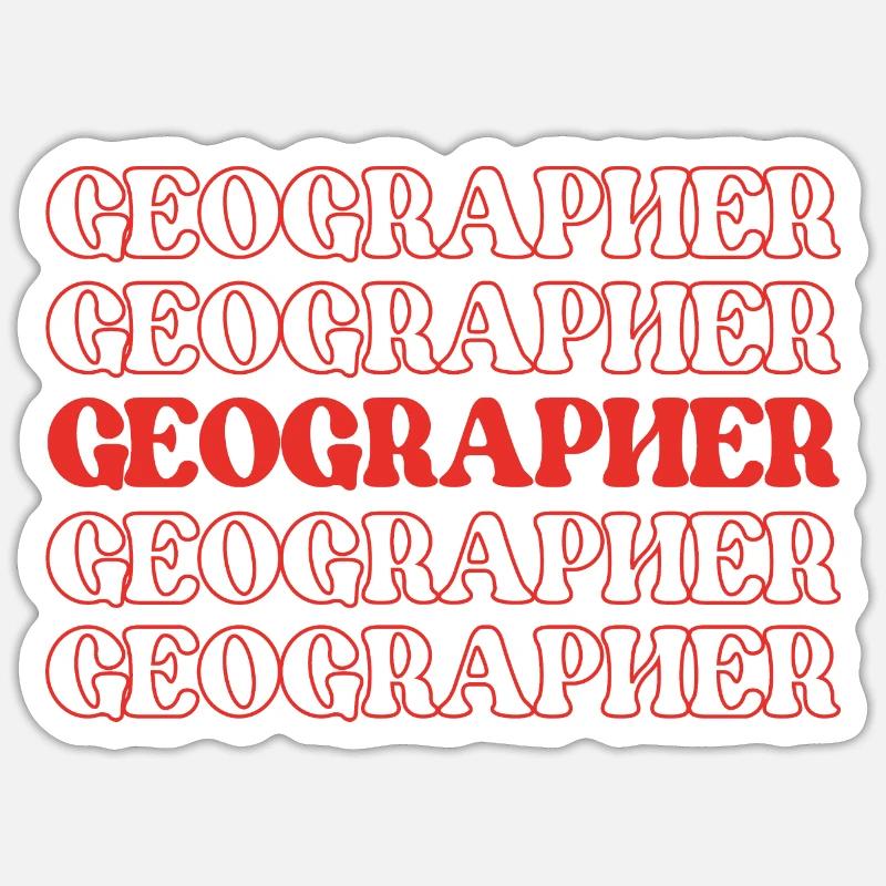 Geographer Cartographer Topographer Geography Sticker size S (10 x 10 cm)