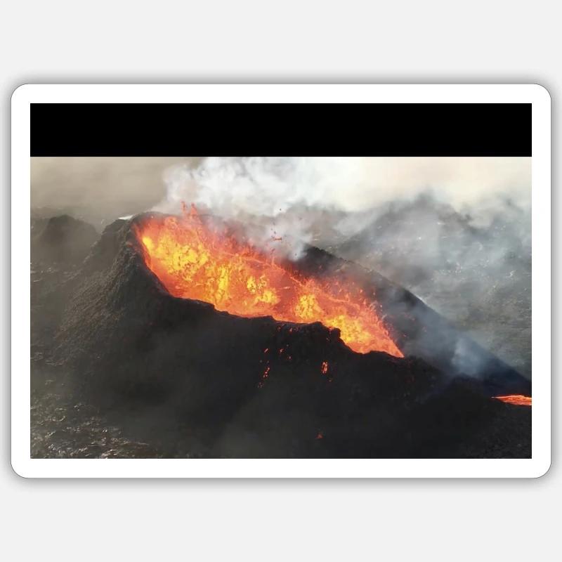 Vulcano - Sticker size S (10 x 10 cm) - white matte
