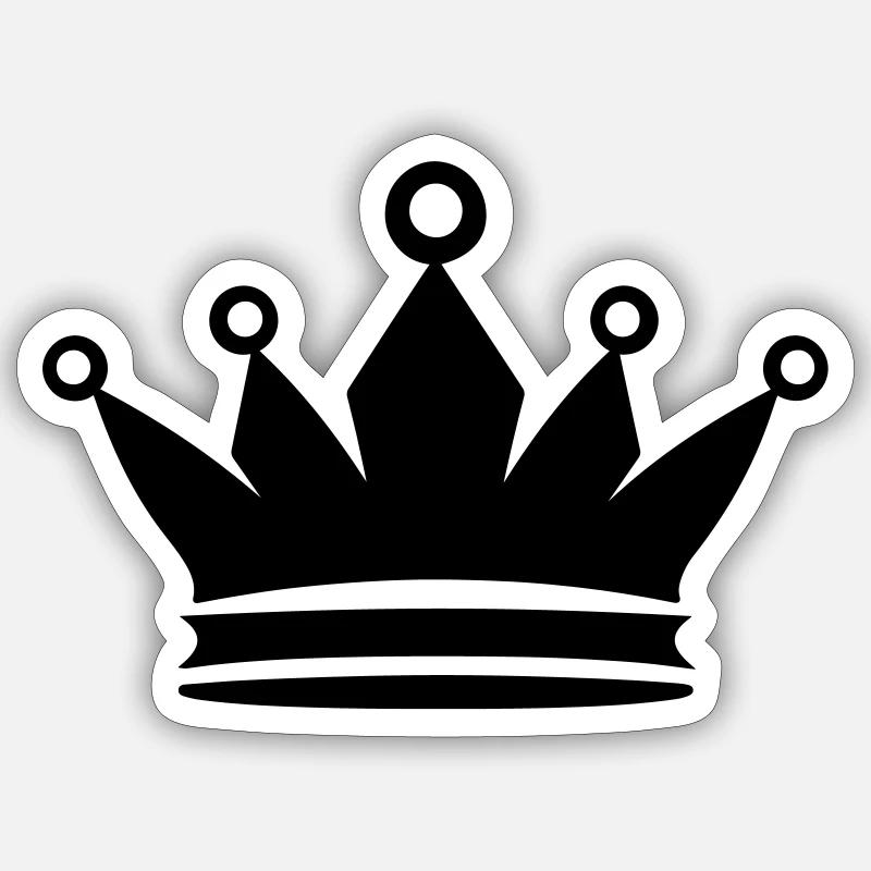 Crown Icon Symbol - Sticker size S (10 x 10 cm) - white matte