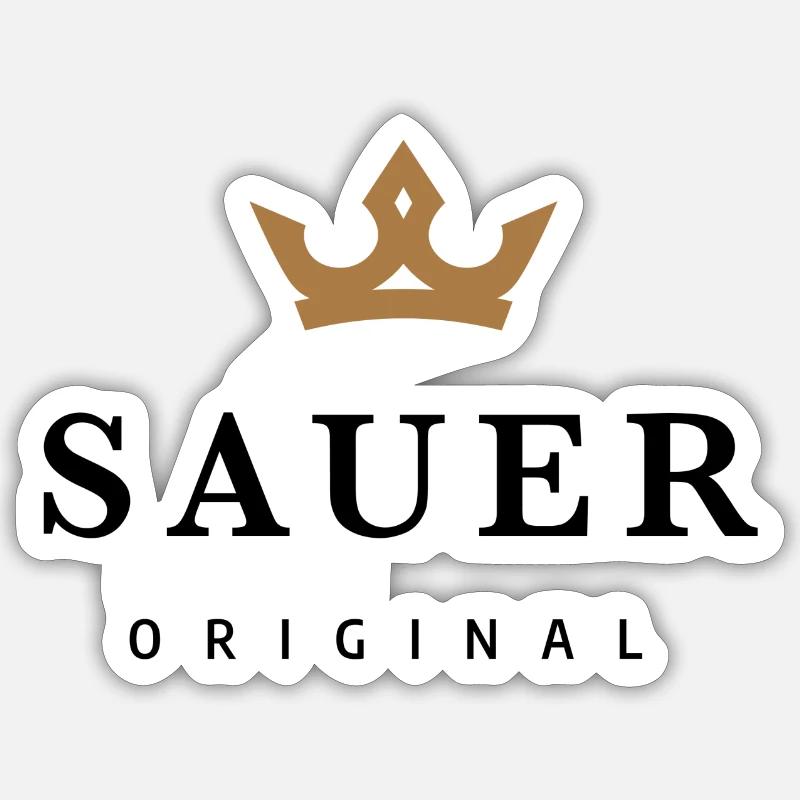 Sauer - Sticker Größe S (10 x 10 cm) - Mattweiß