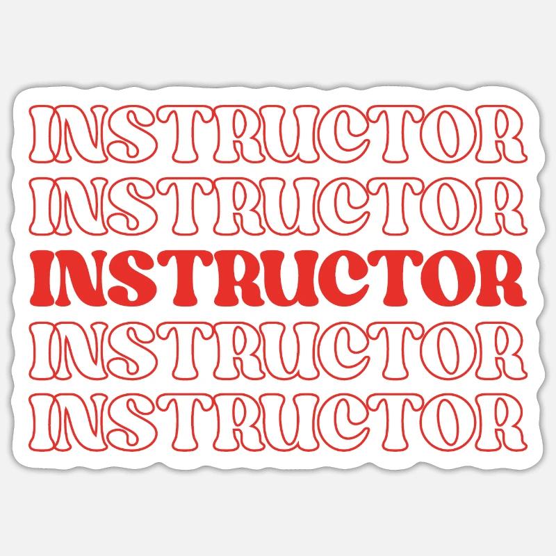 Instructor Teacher Educator Trainer Coach Sticker size S (10 x 10 cm)