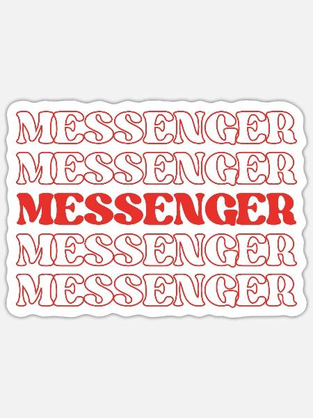 Bote, Kurier, Zusteller, Briefträger - Sticker Größe S (10 x 10 cm) - Mattweiß