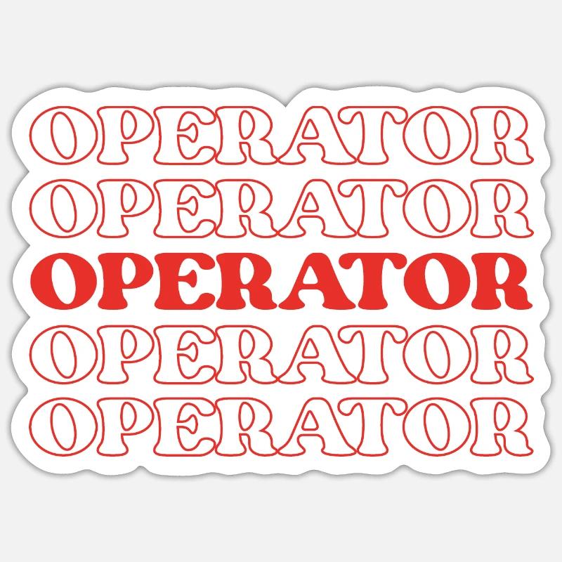 Operator Worker Technician Specialist Employee Sticker size S (10 x 10 cm)