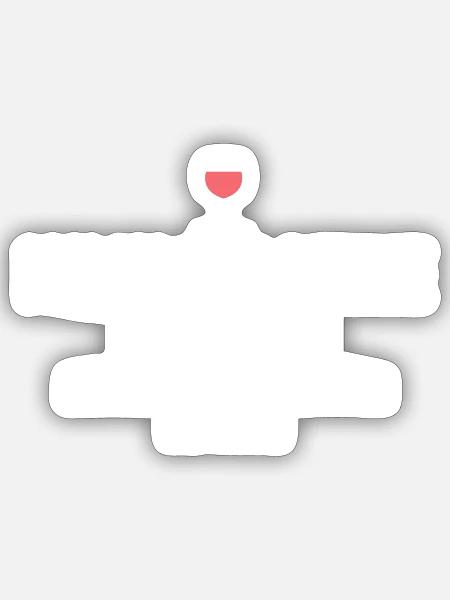 Ich koche gerne mit Wein - Sticker Größe S (10 x 10 cm) - Mattweiß