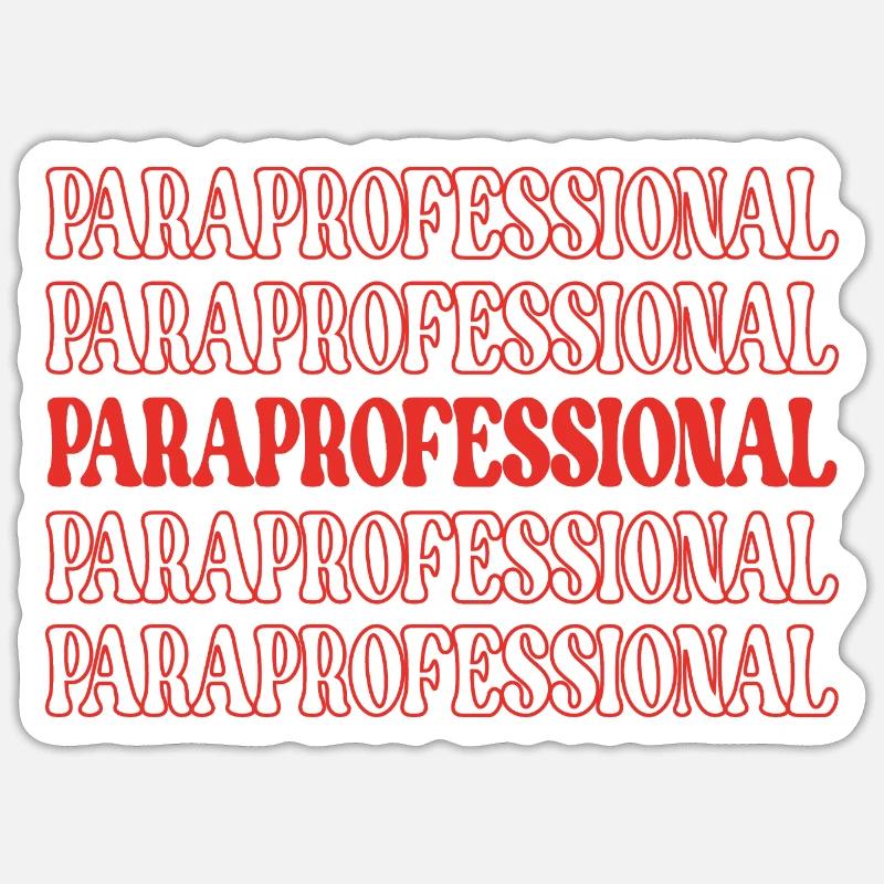 Aide-enseignant paraprofessionnel Aide-enseignant Aide-enseignant - Sticker taille S (10 x 10 cm) - blanc mat